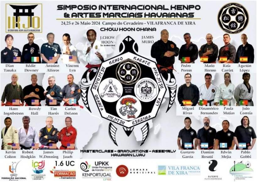 Simp&oacute;sio Internacional de Kenpo e Artes Marciais Havaianas 2024 no ano em que a UPKK - Uni&atilde;o Portuguesa de Karat&eacute; Kenpo, comemora o seu trig&eacute;simo anivers&aacute;rio